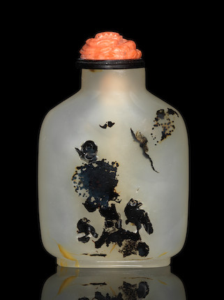 An agate snuff bottle 19th century (2) image 1
