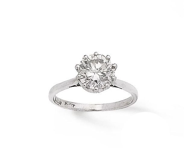 A diamond single-stone ring