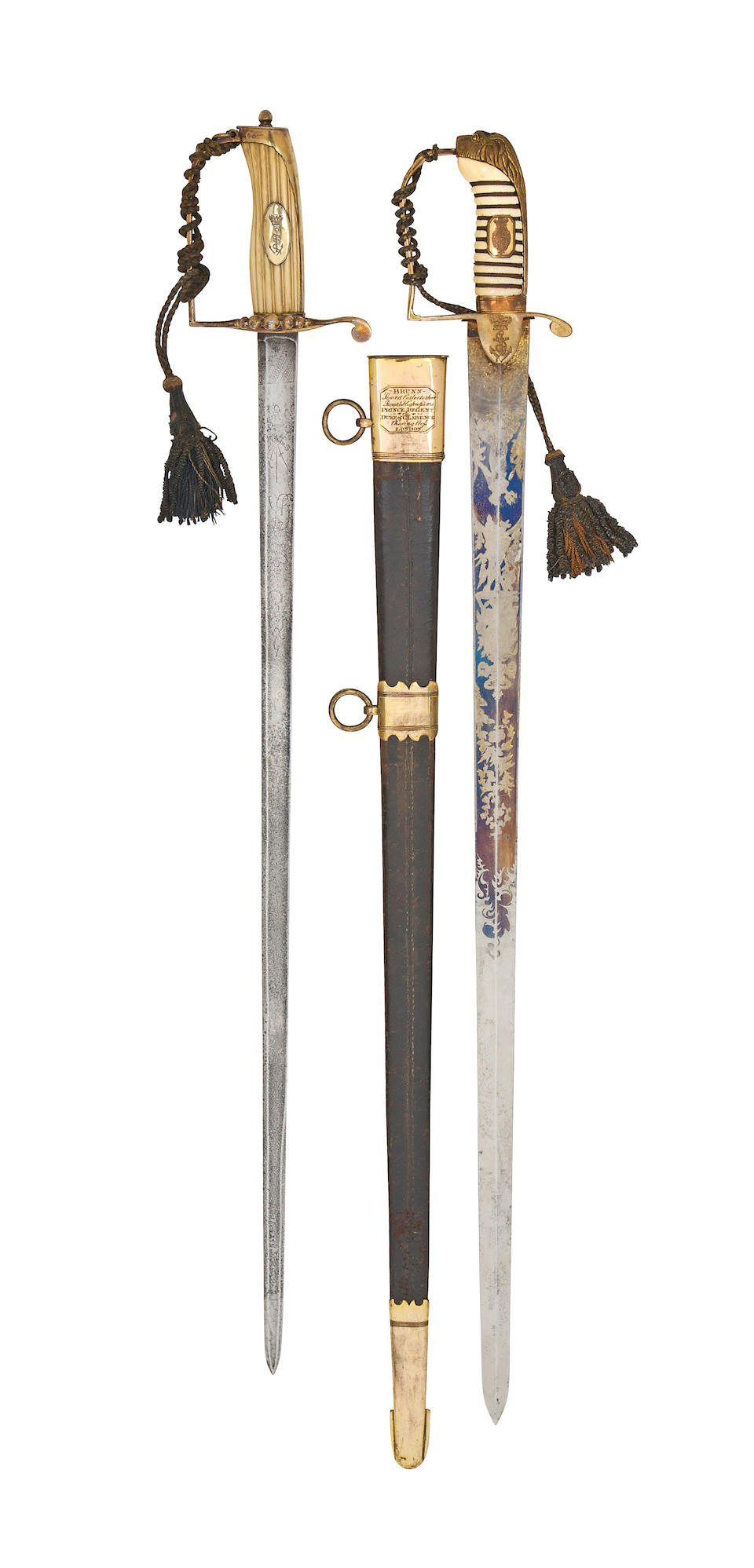 A Rare Naval Officer's Spadroon With Five-Ball Silver-Gilt Hilt
