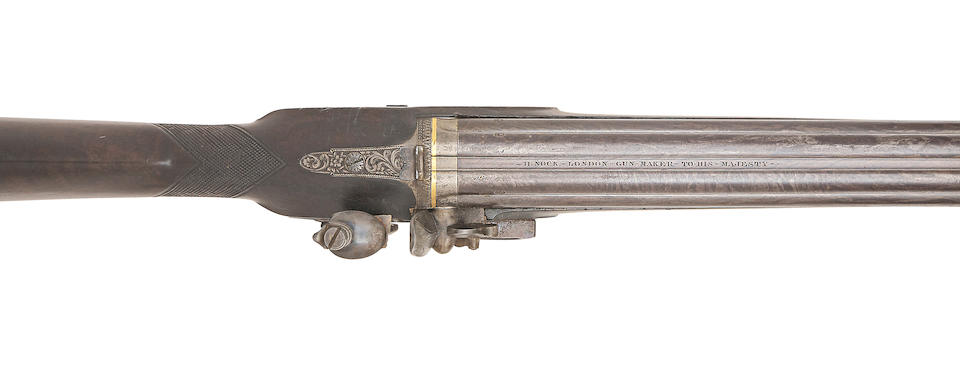 A Fine And Rare 100-Bore Flintlock Seven-Barrelled Goose Rifle