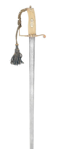 A Rare Naval Officer's Spadroon With Five-Ball Silver-Gilt Hilt