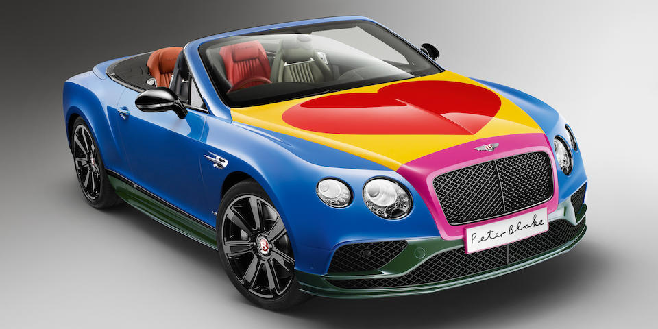 The world's first and only British Pop Art Bentley, this unique Continental GT V8 S Convertible is the result of a collaboration between Bentley Motors and the godfather of British Pop Art, Sir Peter Blake,2016 Bentley Continental GT V8 S Convertible  Chassis no. SCBGE23W6GC058251