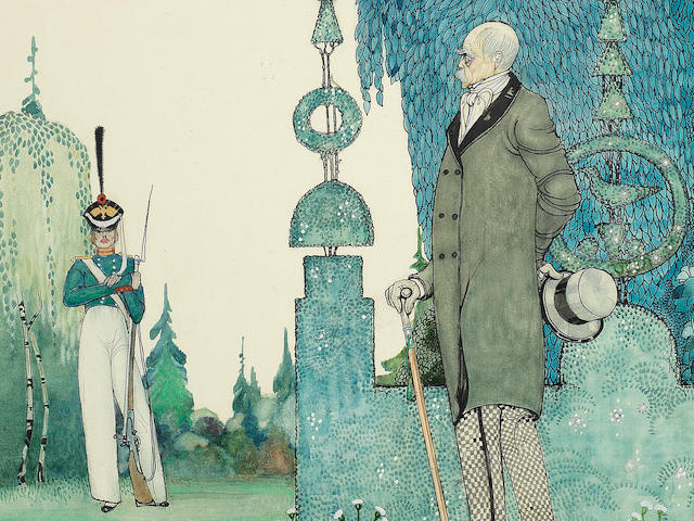 NIELSEN (KAY) 'Prince Bismarck discovering the soldier', from "In Powder and Crinoline", 1913