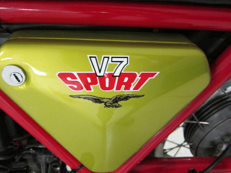 Genuine 'telaio rosso' model,1971 Moto Guzzi 749cc V7 Sport Frame no. VK11149 Engine no. VK30076