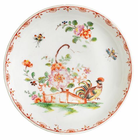 A Du Paquier saucer, circa 1730 A Du Paquier saucer, circa 1730