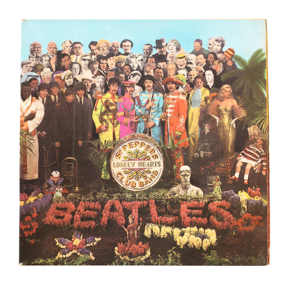 The Beatles: a rare autographed 'Sgt. Pepper's Lonely Hearts Club Band' album, signed on the gatefold sleeve by John Lennon, Paul McCartney George Harrison and Ringo Starr [later], 1967, Parlophone PMC 7027,