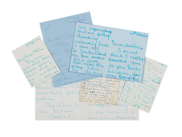 Audrey Hepburn: a collection of handwritten letters and notes from Audrey Hepburn to acclaimed actor Sir Felix Aylmer, 1951-1960,