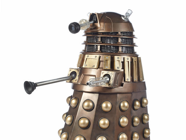 Doctor Who: A drone Dalek ("No. 4") constructed for use in the BBCtv Doctor Who Episodes 'Bad Wolf' and 'The Parting of the Ways', the revived first series, 2005,