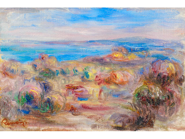 Pierre-Auguste Renoir (French, 1841-1919) Paysage bord de mer (Painted in 1912)