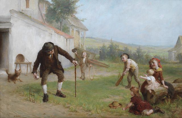 John Burr, RBA, ROI, ARWS (Scottish, 1831-1893) John Burr, RBA, ROI, ARWS (Scottish, 1831-1893) A game of cricket