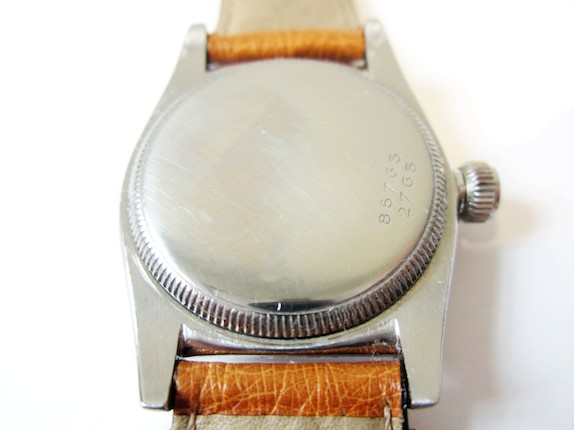 Rolex. A very rare and unusual stainless steel centre seconds manual wind wristwatch Oyster Scientific, Ref2765, Serial No.857**, Circa 1939 image 4