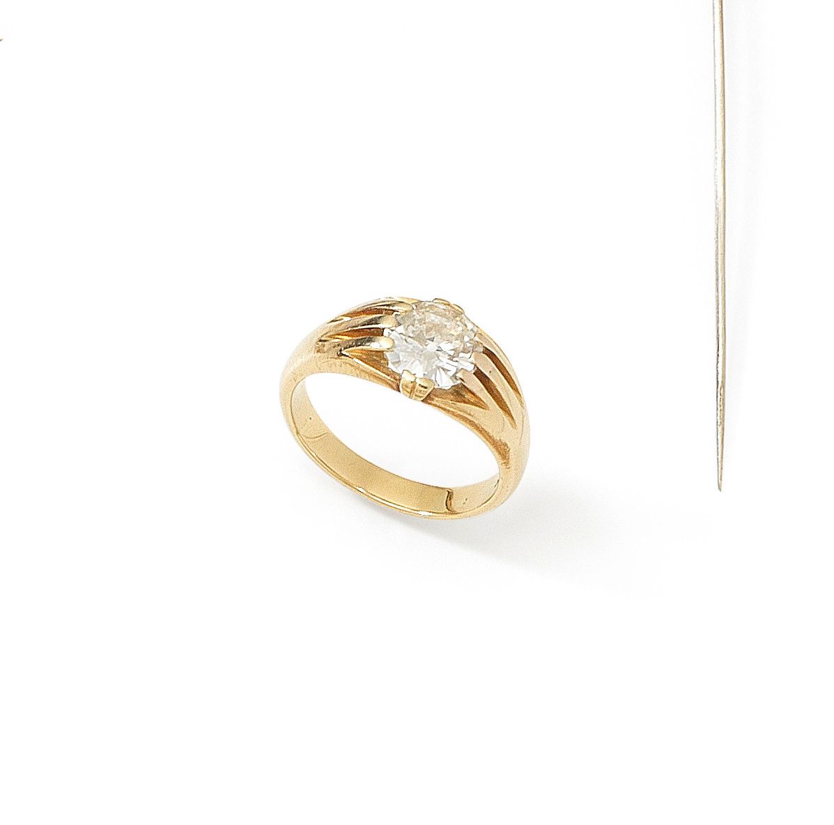 A diamond single-stone ring