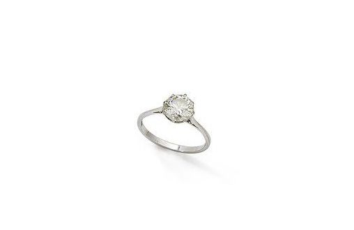 A diamond single-stone ring