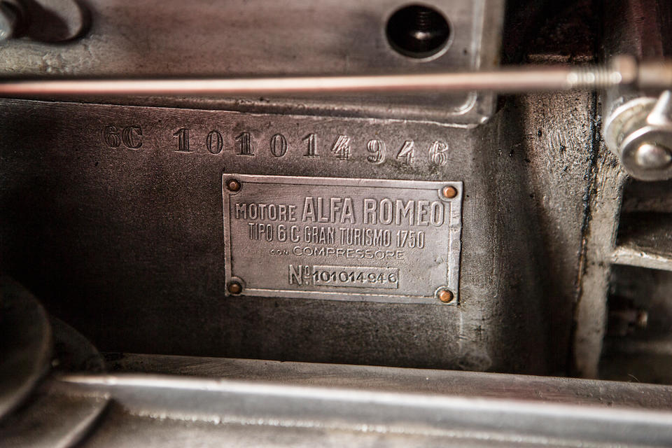 1932 Alfa Romeo 6C 1750 5th Series Gran Turismo Compressore  Chassis no. 101014946
