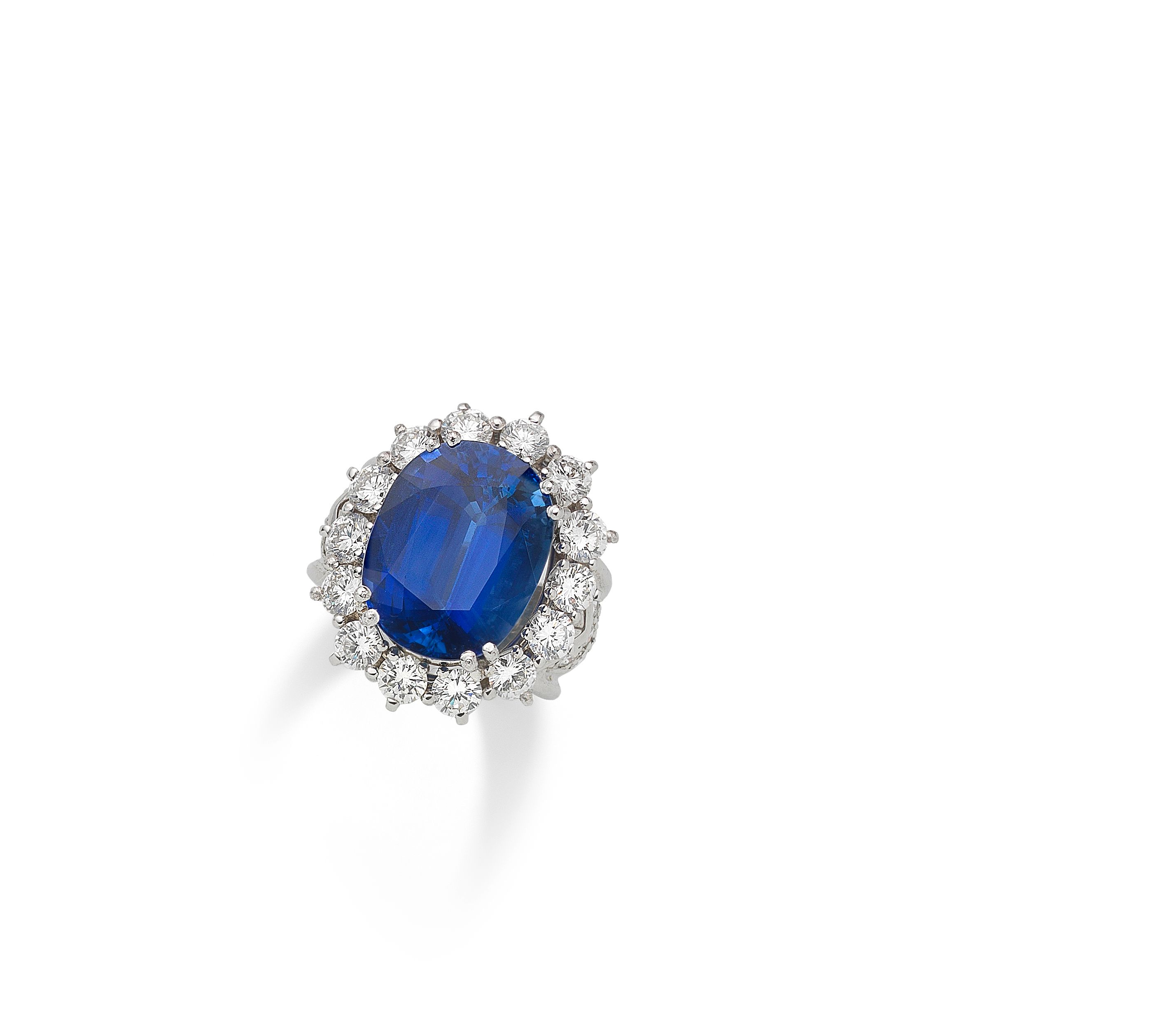 A sapphire and diamond ring