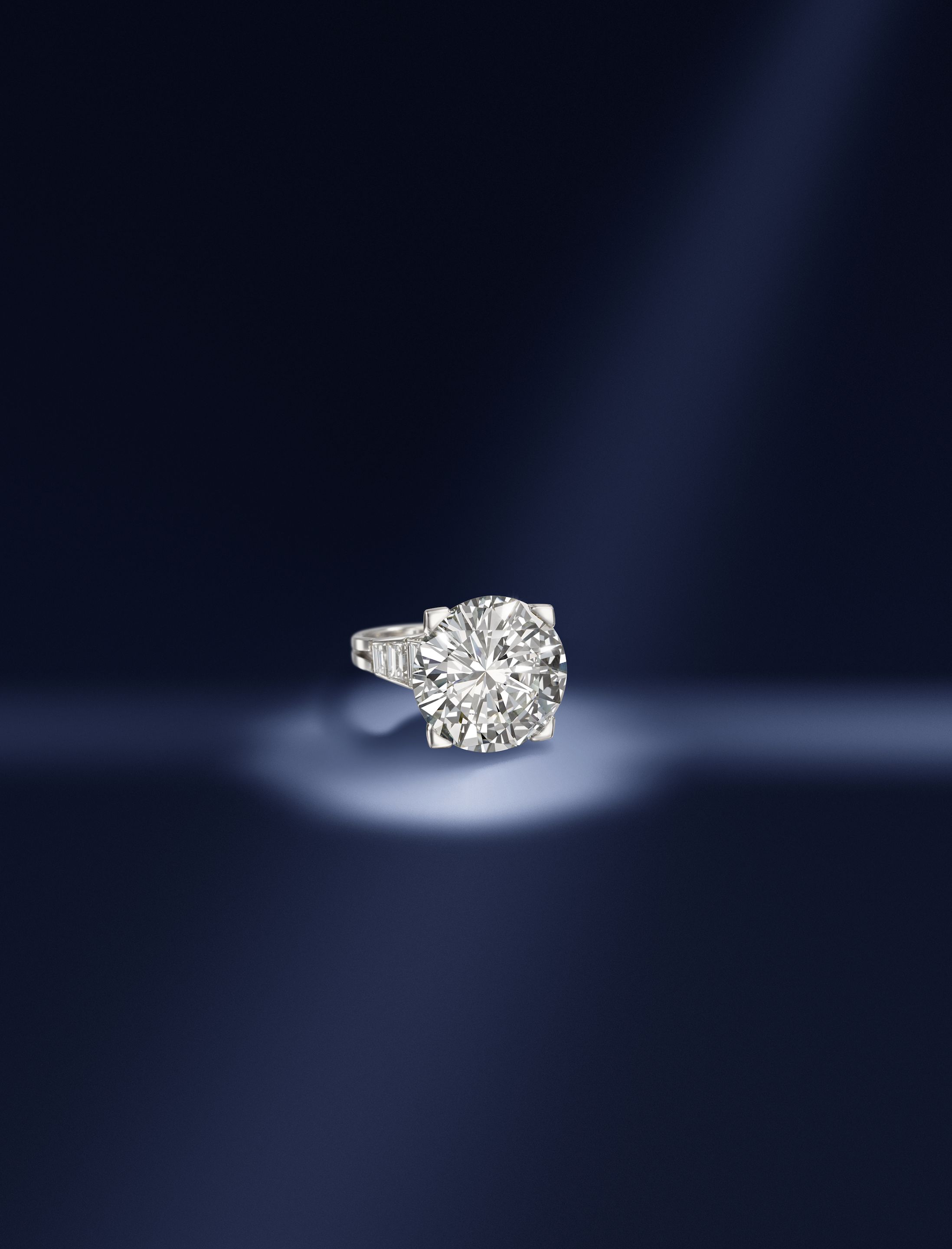 A diamond single-stone ring, by J. Roca