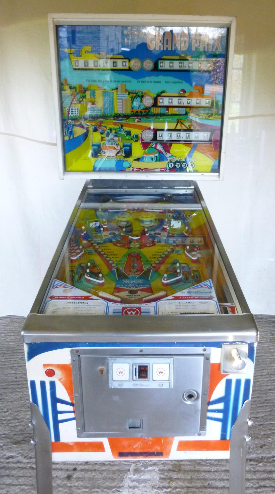 A 'Grand Prix' pinball machine by Williams Electronics Inc. of Chicago, 1970s, ((Qty))
