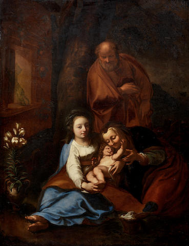 Circle of Adriaen van der Werff (Kralinger Ambach 1659-1722 Rotterdam) The Holy Family with Saint Anne
