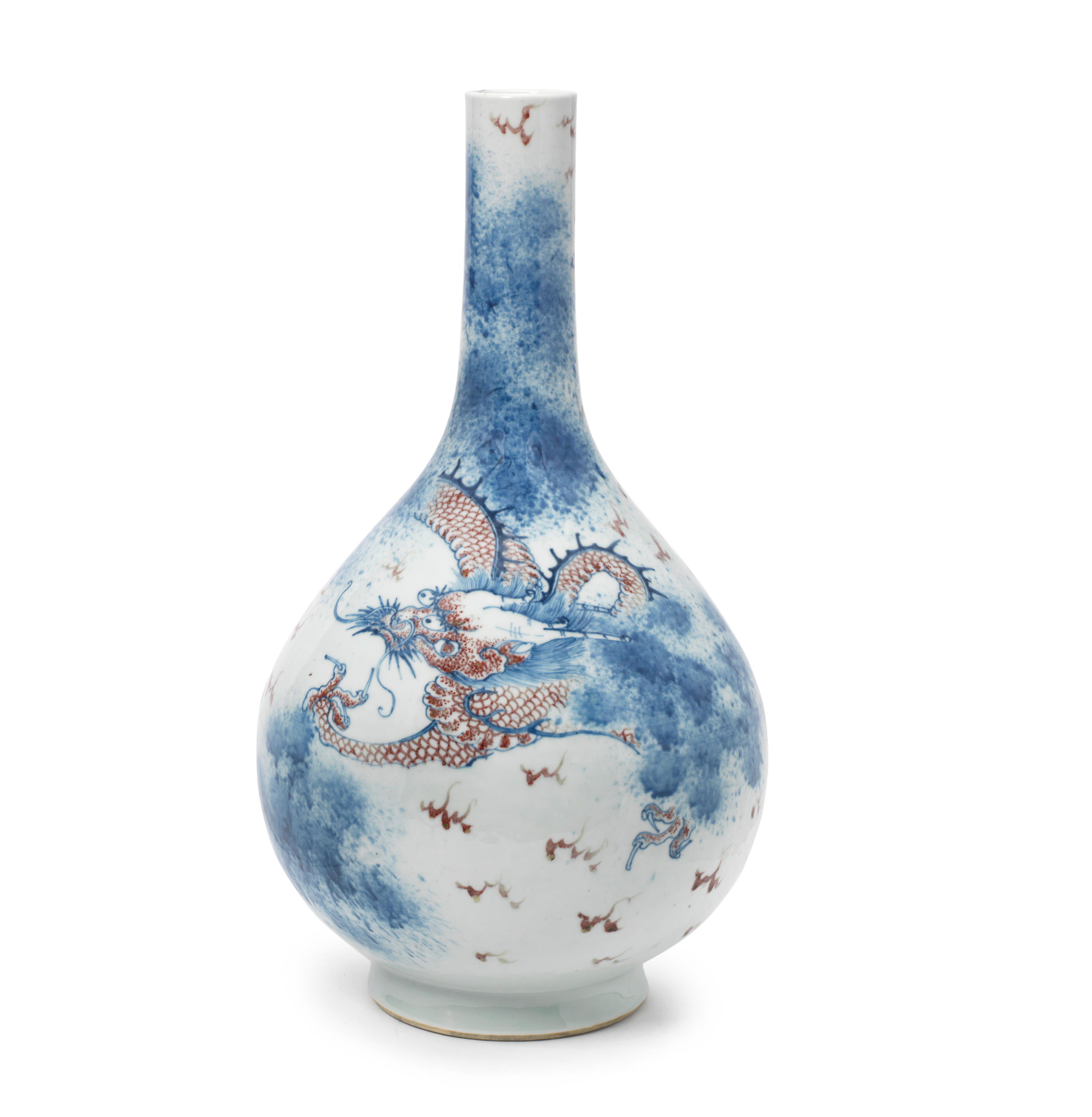 lote Silicio saltar Bonhams : An underglaze-blue and copper red 'dragon' vase 19th century