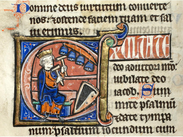 ILLUMINATED MANUSCRIPT PSALTER, in Latin, ILLUMINATED BY AN ARTIST FROM THE SOISSONS ATELIER, Paris, c.1230-1240