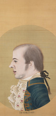 ATTRIBUTED TO ISHIZAKI YUSHI (1768-1846) Portrait of Hendrik Doeff Edo period (1615-1868), circa 1809-1830 (4)
