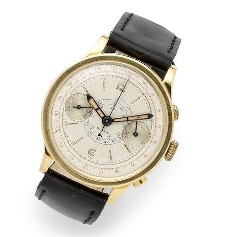 Rolex. A fine 18K gold manual wind chronograph wristwatch Ref:2508, Serial No.247**, Circa 1935
