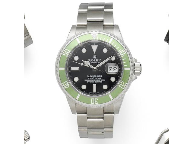 Rolex. A stainless steel automatic calendar bracelet watch Submariner, Ref:16610T, Serial No.Z66****, Movement No.161****, Circa 2006