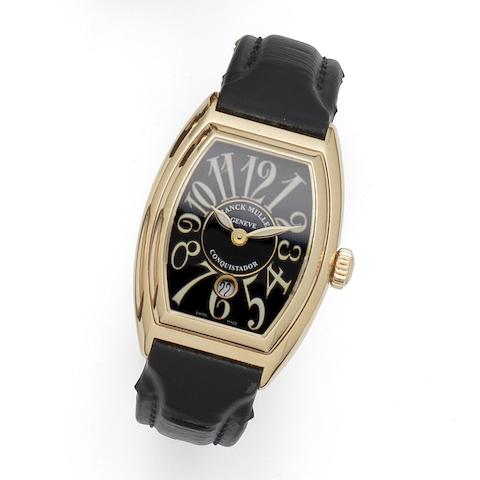 Franck Muller. A lady's 18K rose gold automatic calendar wristwatch Lady SC Conquistador, Ref:8000, No.55, Sold 27th September 2000
