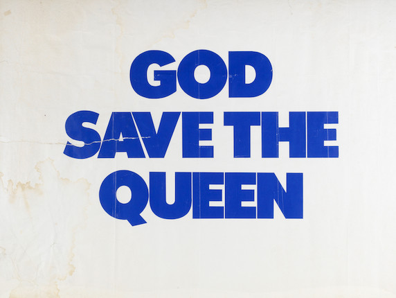 Sex Pistols A rare A & M promo poster for the single 'God Save The Queen', 1977, image 1