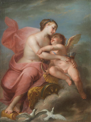 Circle of Jean Honor&#233; Fragonard (Grasse 1732-1806 Paris) Venus and Cupid