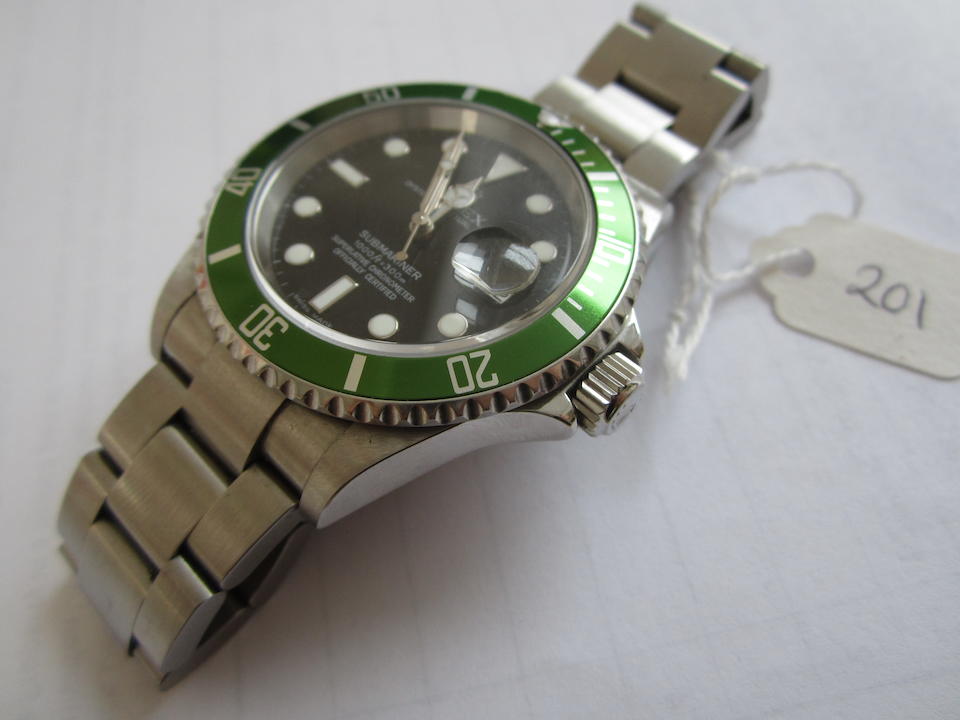 Rolex. A stainless steel automatic calendar bracelet watch Submariner, Ref:16610T, Serial No.Z66****, Movement No.161****, Circa 2006