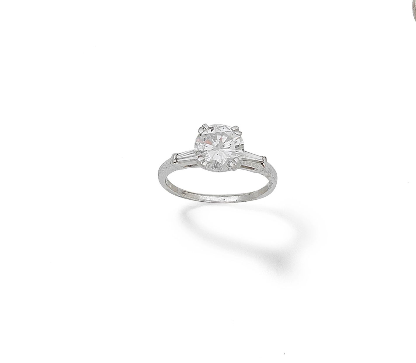 A diamond single-stone ring