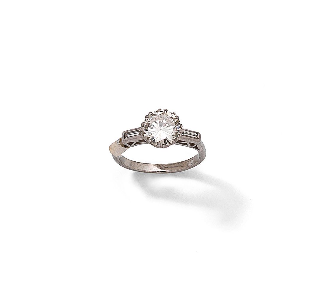 A diamond single-stone ring