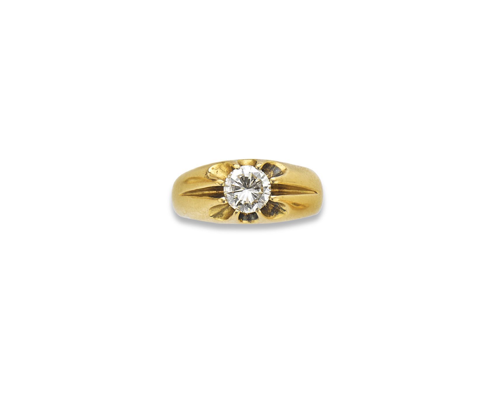 A diamond single-stone ring