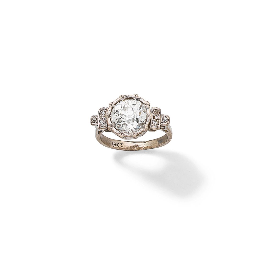 A diamond single-stone ring
