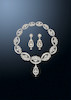 Thumbnail of A diamond necklace and earring suite, image 1