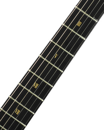 Prince a custom-made Cloud guitar in black finish, numbered 4, taken on the Act I & II, Prince and the New Power Generation tours, 1993, image 7