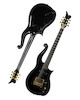 Thumbnail of Prince a custom-made Cloud guitar in black finish, numbered 4, taken on the Act I & II, Prince and the New Power Generation tours, 1993, image 5
