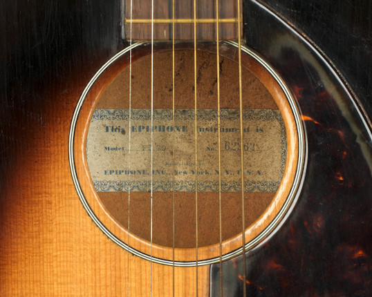 Jimi Hendrix An Epiphone FT 79 acoustic guitar, 1951, image 8