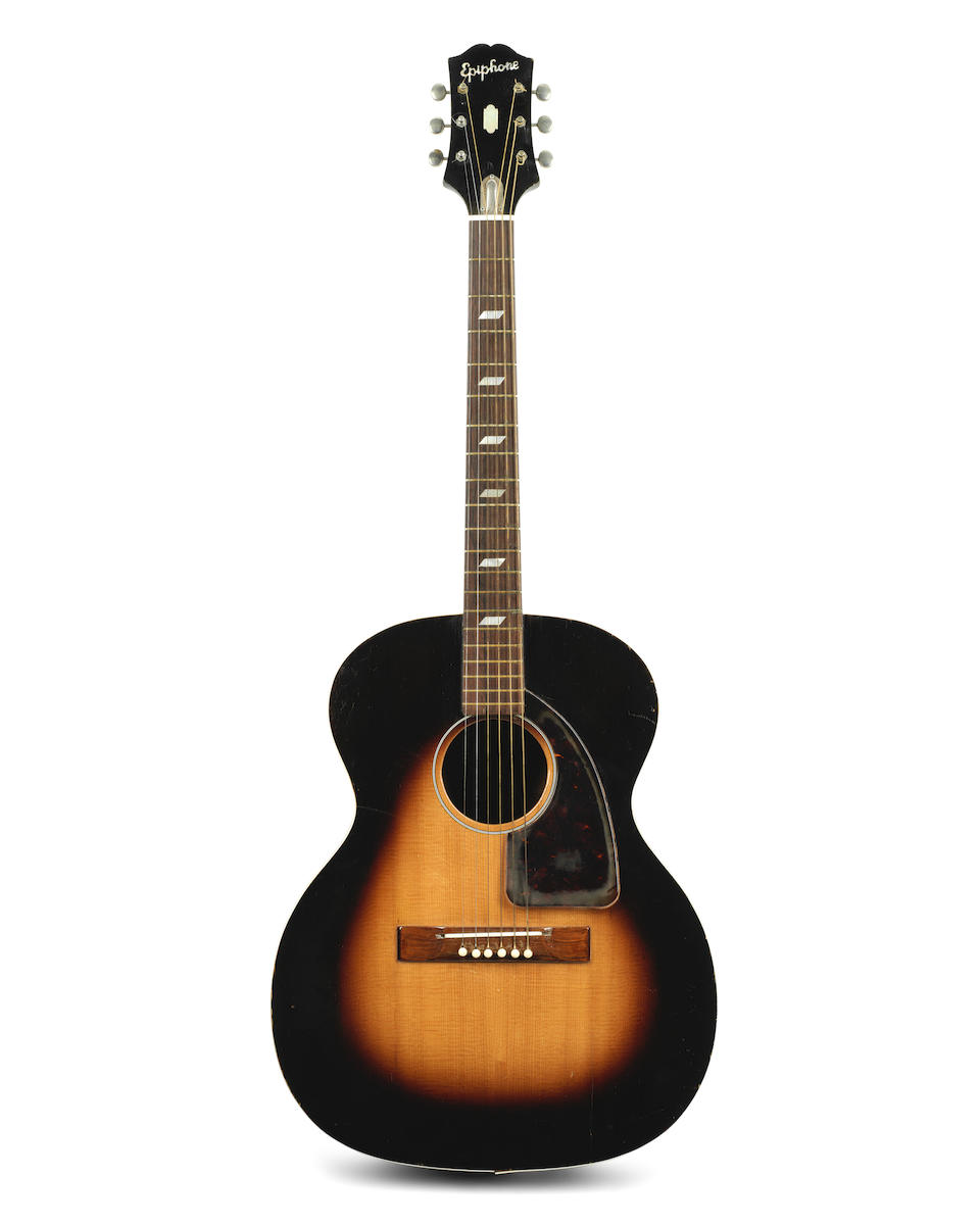 Jimi Hendrix: An Epiphone FT 79 acoustic guitar, 1951,