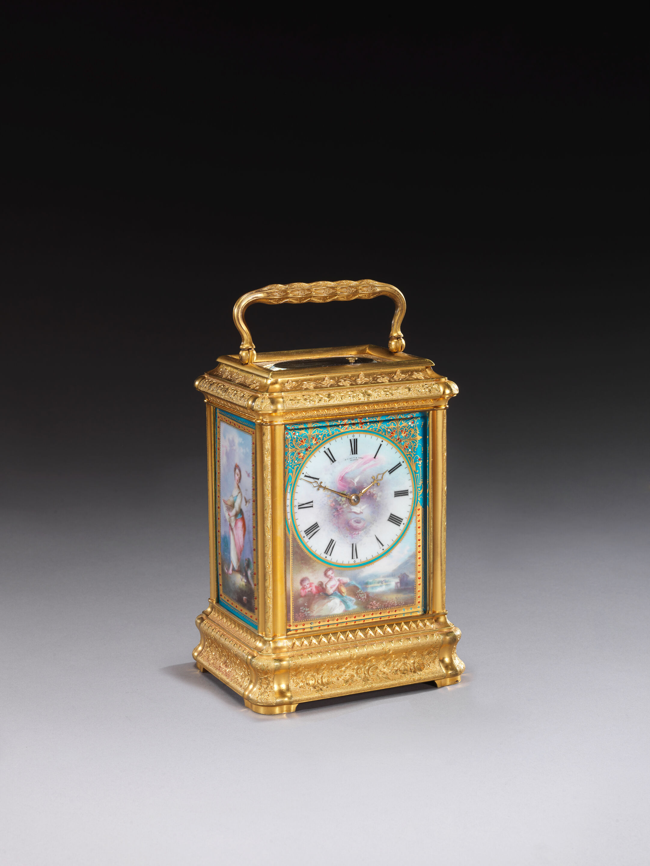 A very fine and rare late 19th century French porcelain mounted