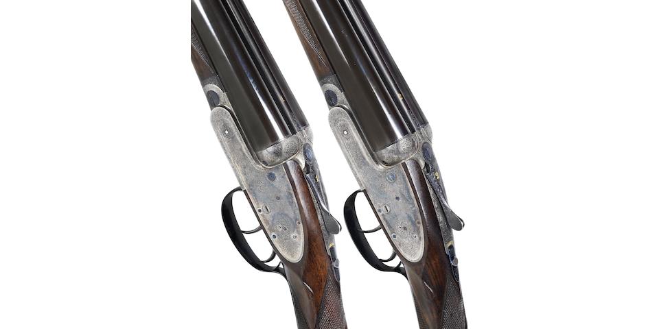 A fine matched pair of 12-bore self-opening sidelock ejector guns by J. Purdey & Sons, no. 25646/25665