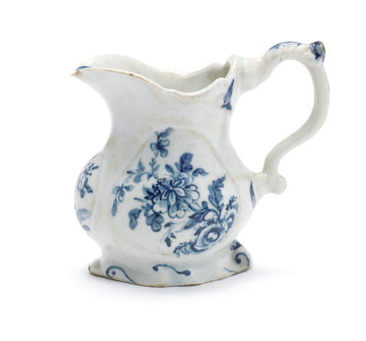 An exceptional Limehouse cream jug, circa 1746-48