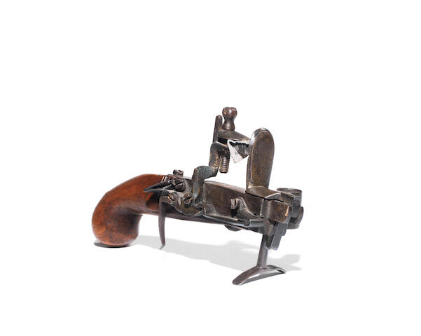 Bonhams A Mid 18th Century Steel And Fruitwood Tinder Pistol Or Table Strike A Light English Circa 1750 Signed I Savige W Hampton Bonhams A Mid 18th Century Steel And Fruitwood Tinder Pistol Or Table Strike A Light English Circa 1750 Signed I Savige W Hampton