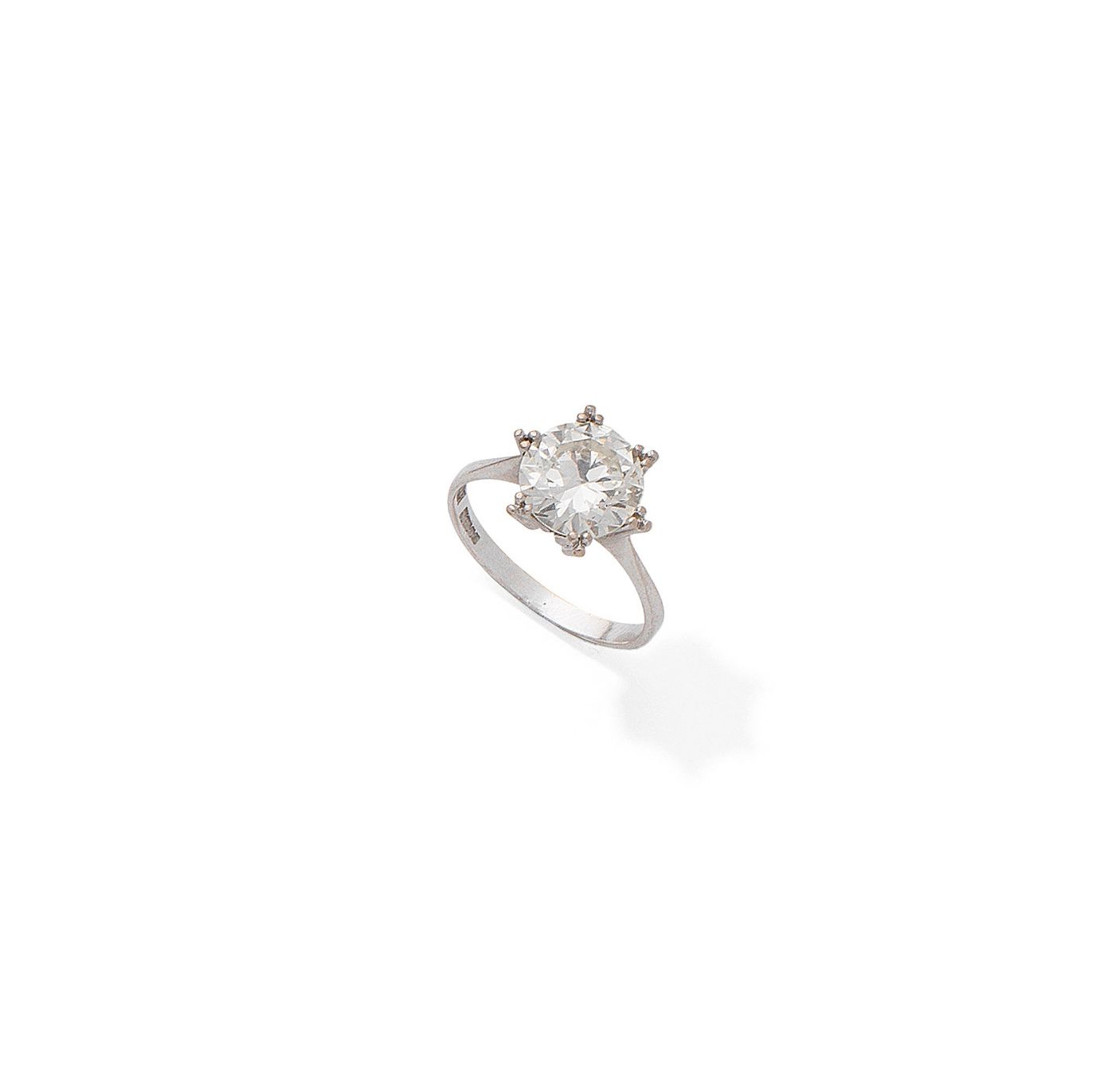 A diamond single-stone ring