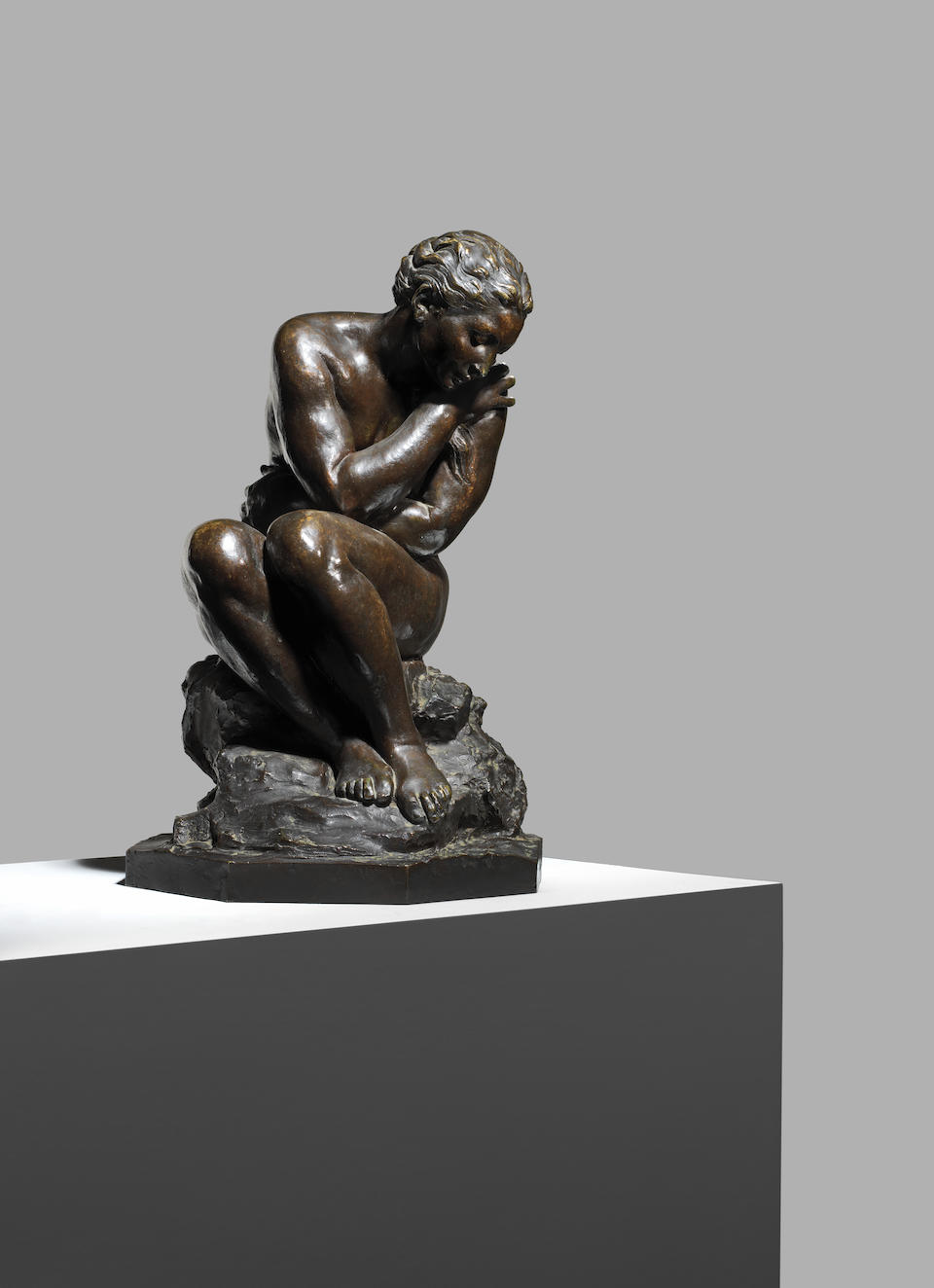 Aim&#233;-Jules Dalou, (French, 1838-1902): A bronze figure of 'Baigneuse Avant Le Bain (Bather before the bath)'
