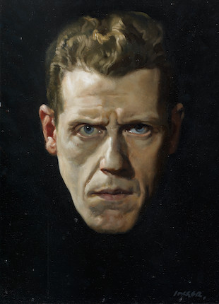 David Jagger R.O.I. (British, 1891-1958) Self Portrait 40.6 x 30.5 cm. (16 x 12 in.) (Painted in 1928) image 1