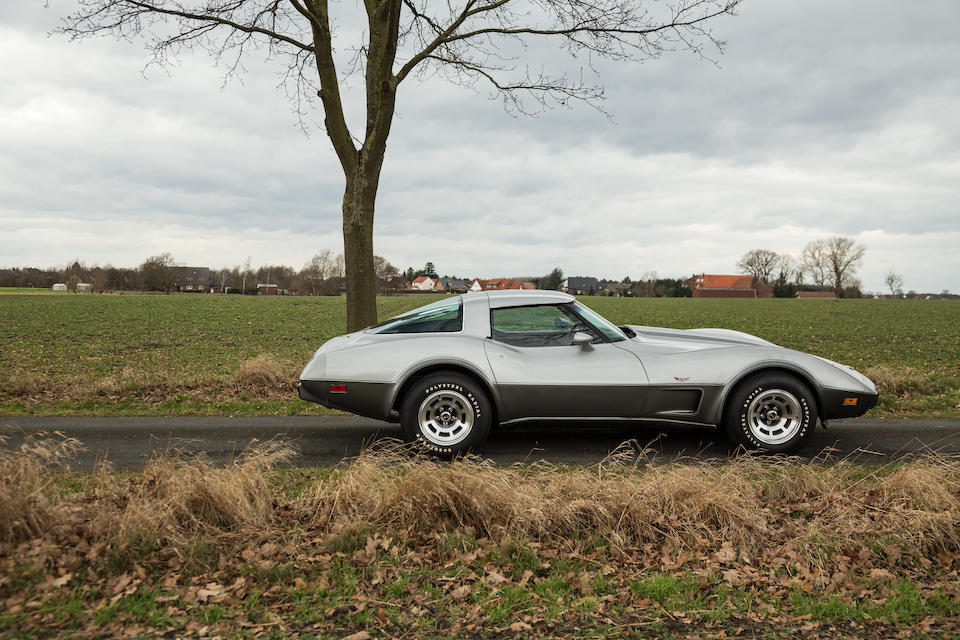 Only 56 miles from new,1978 Chevrolet Corvette '25th Anniversary' Targa-Top Coup&#233;  Chassis no. 1Z87L8S439566