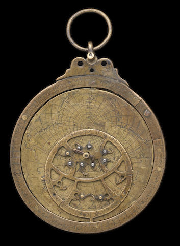A rare Andalusian brass astrolabe Islamic Spain, 13th Century, probably before 1238
