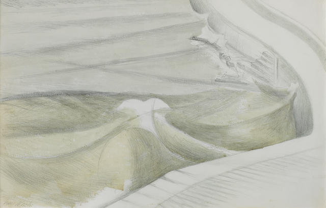 Paul Nash (British, 1889-1946) The Tide 37.2 x 57.8 cm. (14 5/8 x 22 3/4 in.) (Executed in 1935)